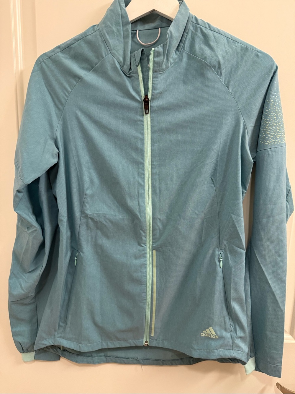 Adidas Women’s Light Blue Full-Zip Running Jacket